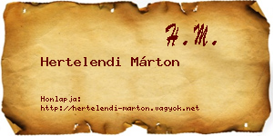 Hertelendi Márton névjegykártya