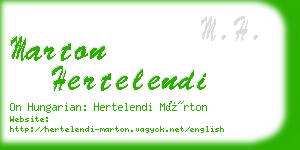 marton hertelendi business card